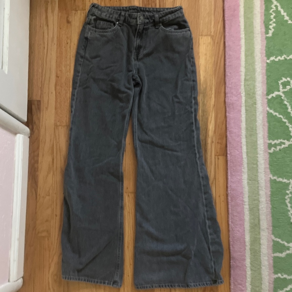 Gray Flared Jeans